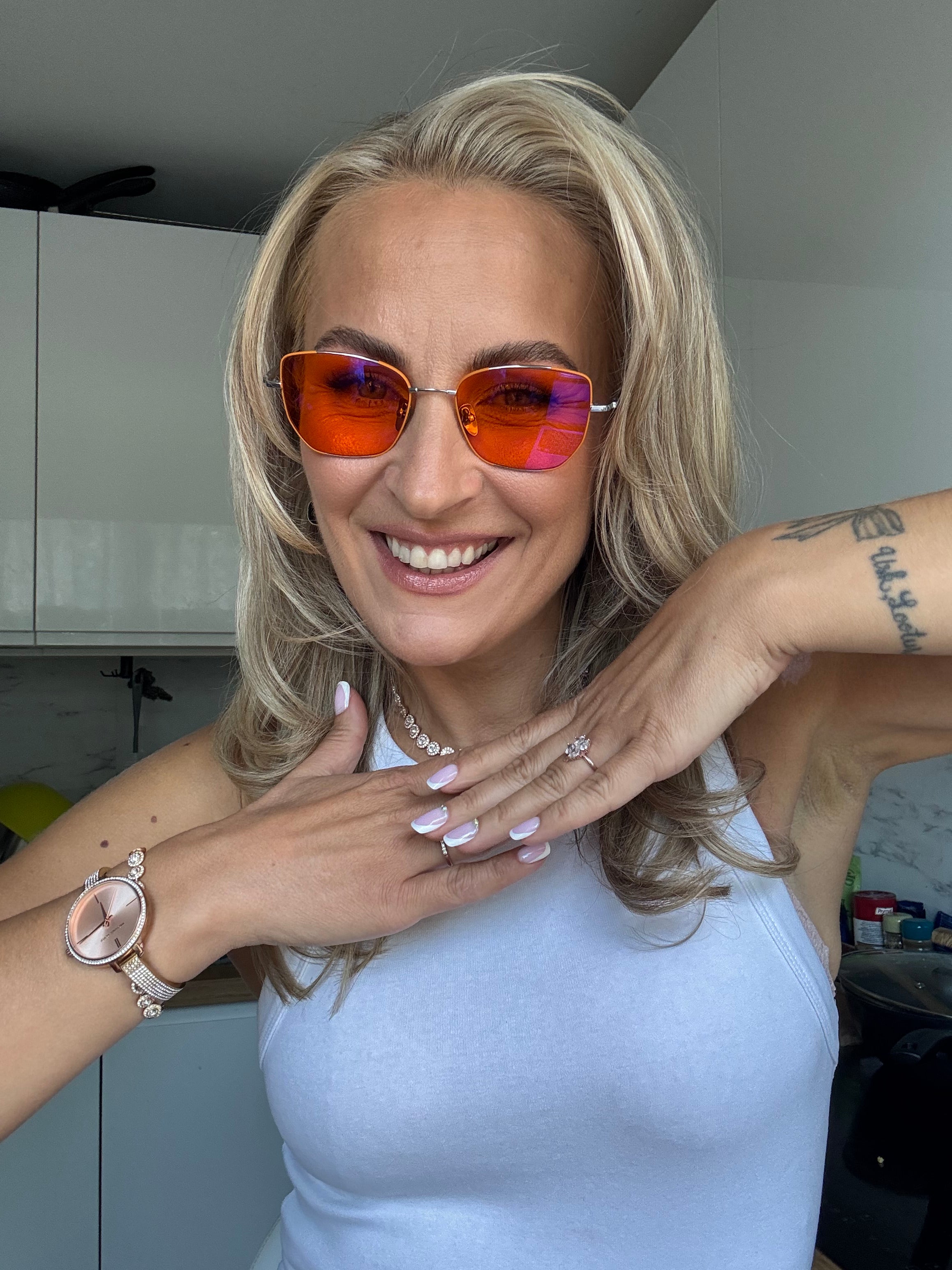 "Zen" titaanist raamiga unisex sinise valguse prillid