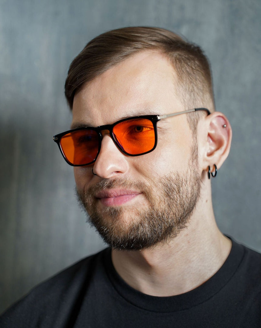 "Jax" metal frame blue light glasses