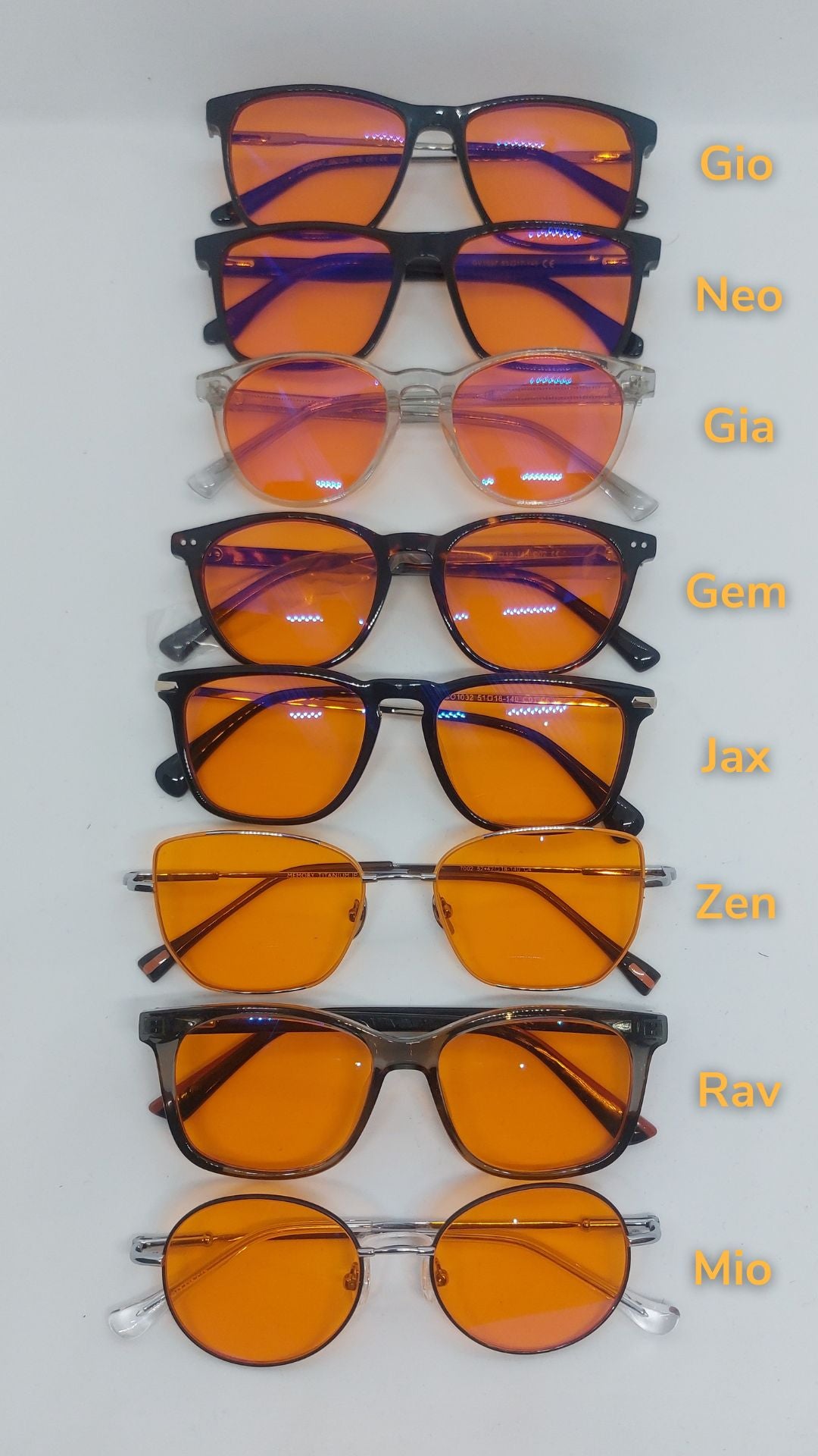 marin*..*　ON-YO-NE ウェア オレンジ/ブルー（ヒスイ色） Blue Light Blocking Glasses - Digital Screen Protection Eyewear