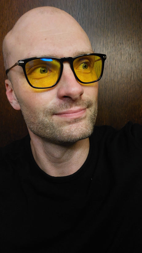 "Jax Fookus" päevased ekraaniprillid kollase klaasiga