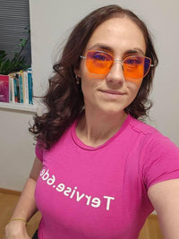 "Zen" titaanist raamiga unisex sinise valguse prillid